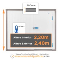 Cámara Frigorífica Congelador KIDE - 100x180x220cm (Panel 100mm - Detalles)